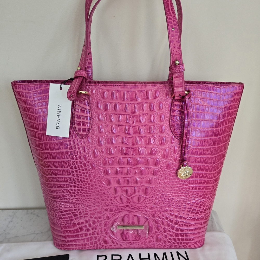 Brahmin Ellen Tote Bag Hibiscus Solid Melbourne